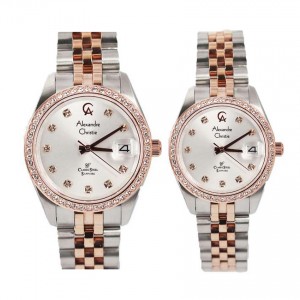 Alexandre christie AC 5012 Silver Rosegold White Couple